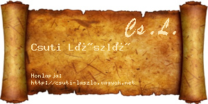 Csuti László névjegykártya