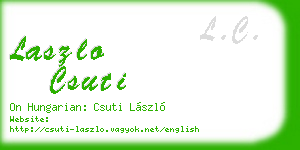 laszlo csuti business card