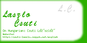 laszlo csuti business card